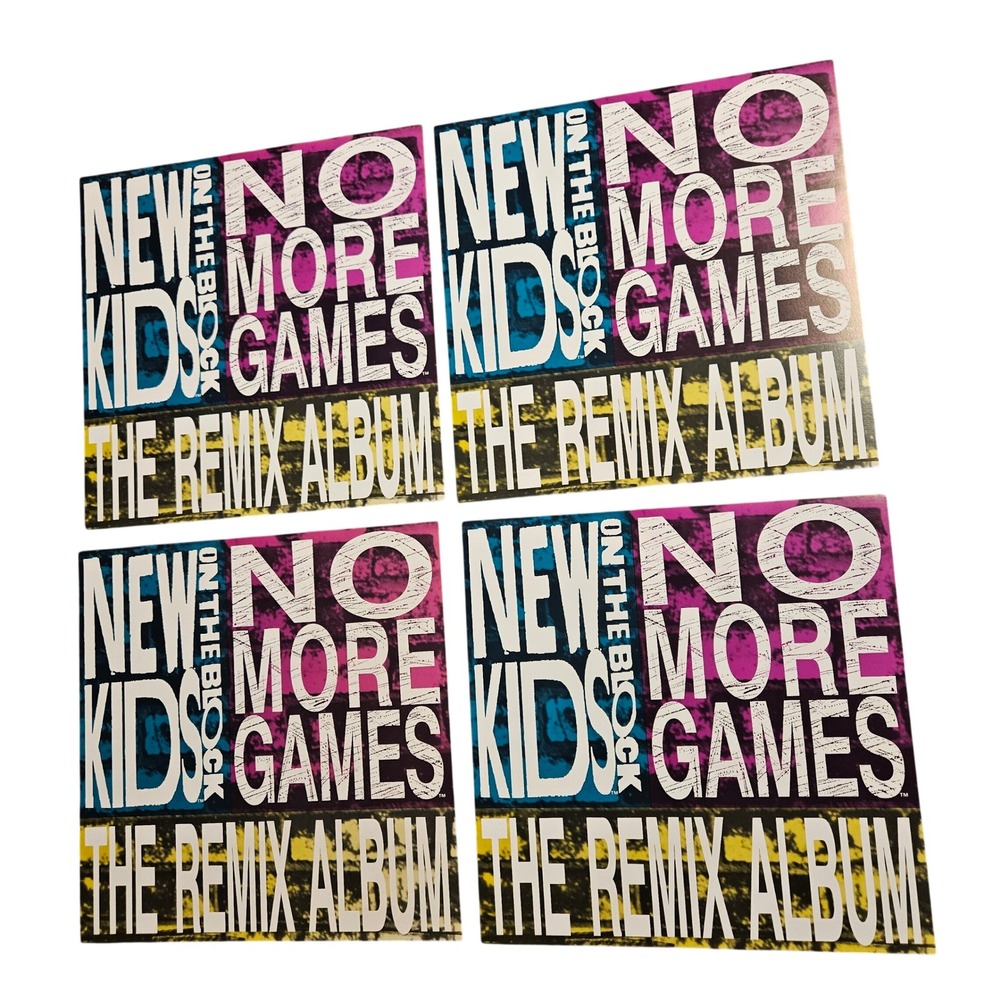 New Kids On The Block No More Games 1990 Promo Flat Album Posters 12x12 CBS